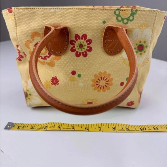 J.Jill Floral Canvas Bucket Tote Bag with Tan Handles - Picture 13 of 16